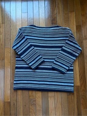 Chaps Women's Textured Multi-Stripe Boatneck Sweater
